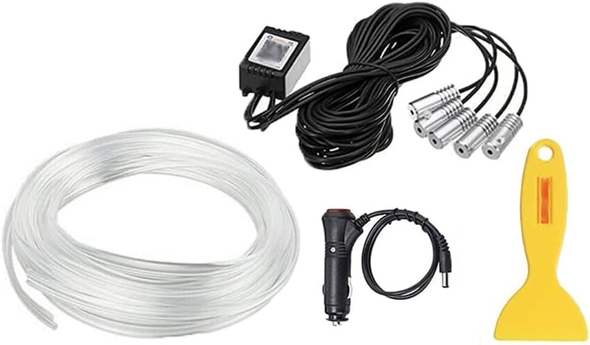 SnelShoppen - Car LED Stripverlichting 19ft, 5 in 1 Koude RGB Sfeerverlichting Sets APP Controle, Interieur Auto LED Strip Lichten, Dashboard Voetruim