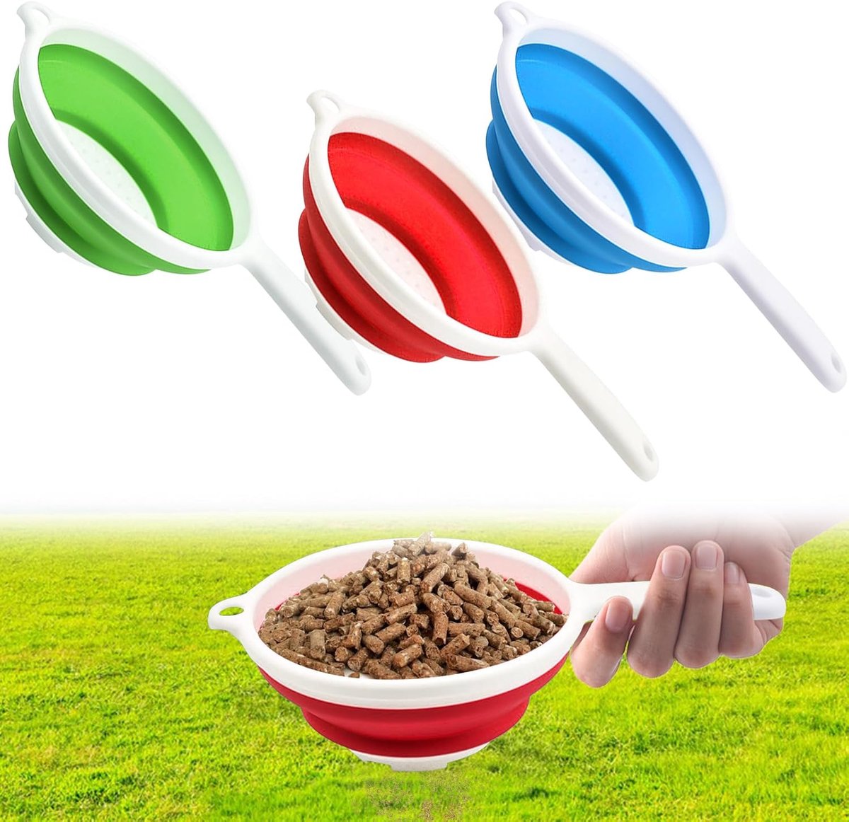 3 Pcs Wood Pellet Strainer, Pellet Sift Pan Strainer Suitable for Traeger Pellets Pit Boss Pellets, Dirt Sieve for - ShopVlot