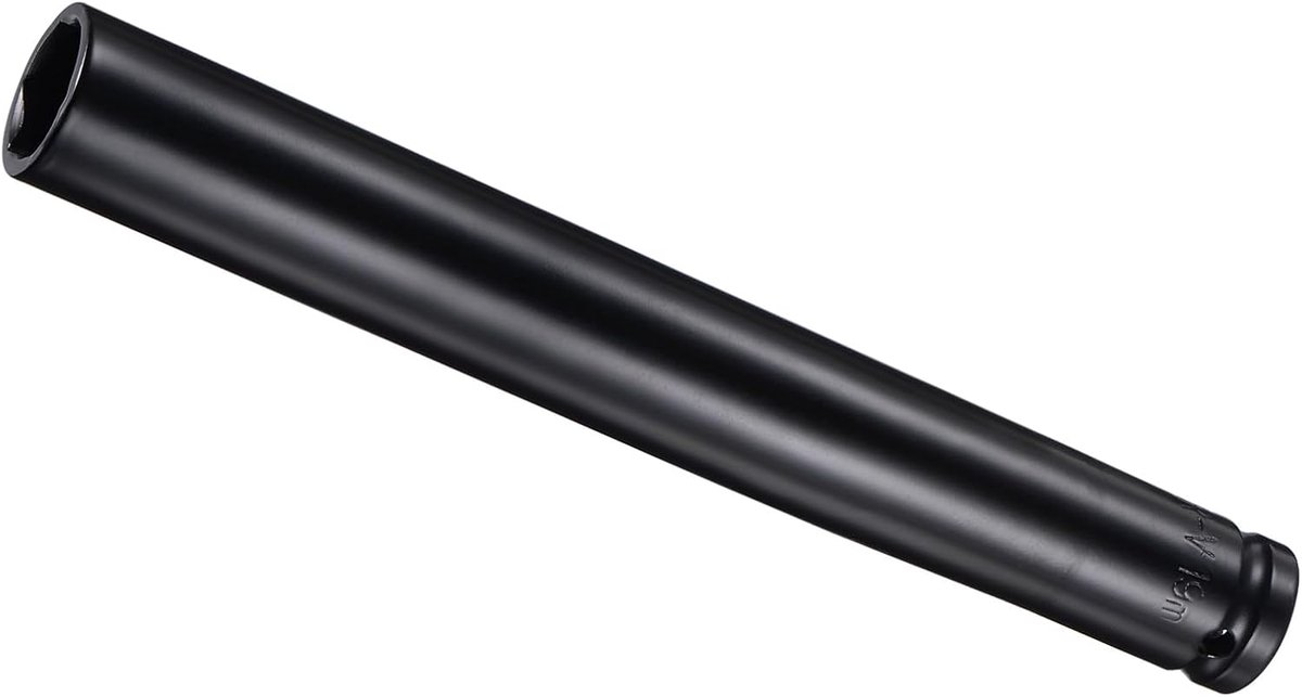 SnelShoppen - Diepe impact socket 1/2 inch 19mm, Cr-V staal, afgeronde hoeken, 6 punten, diepe impactpunt, ideaal voor schroefverwijdering