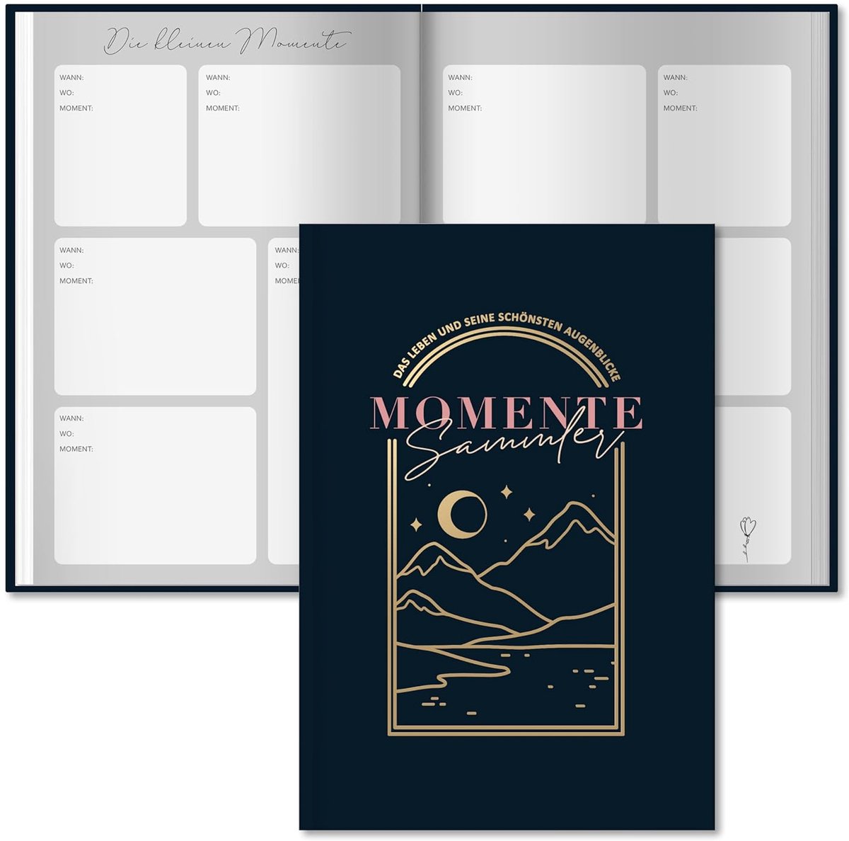 BIROYAL Dagboek voor volwassenen, momentenverzamelaar, registratieboek voor de mooiste momenten, herinneringen en - ShopVlot
