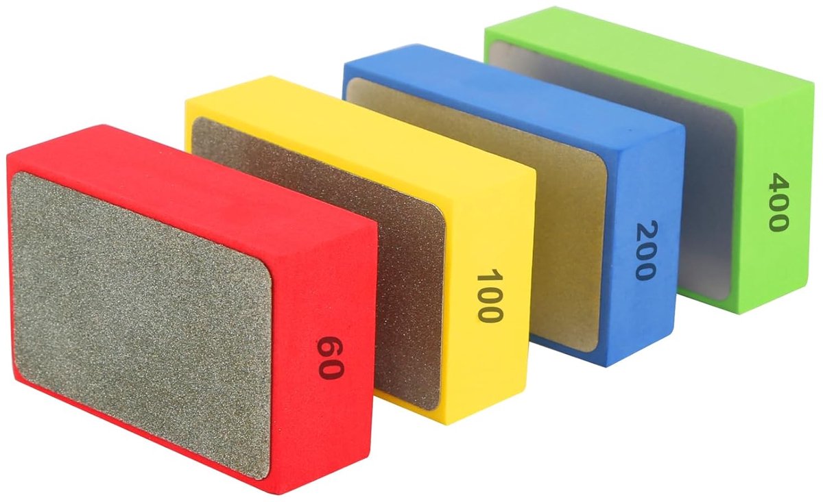 Sandschijven set 4 stuks - diamant polijst pads - voor graniet, marmer en keramiek - perfect voor gladmaken - ShopVlot