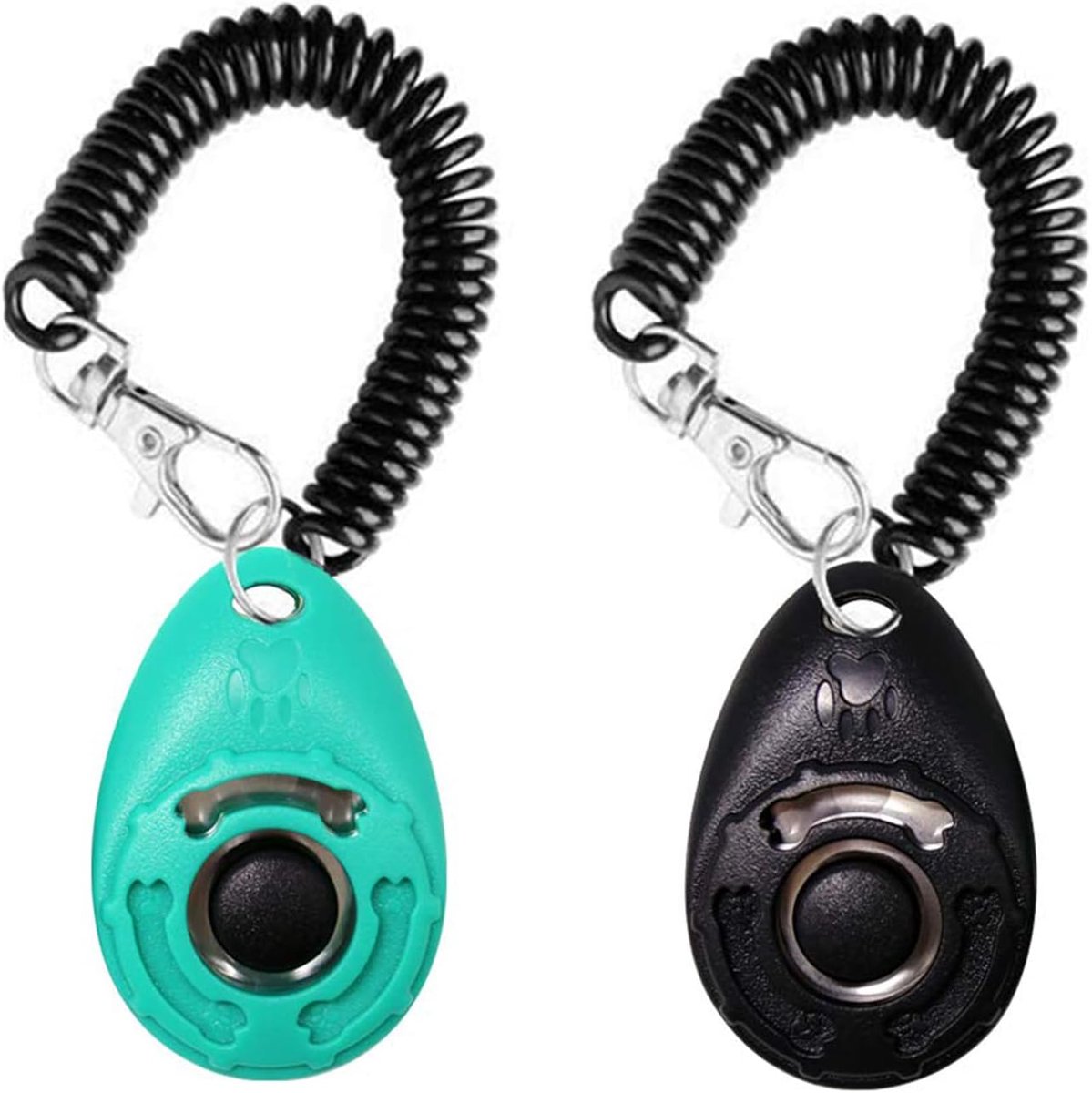 SnelShoppen - Dog Clicker - Professionele Clicker voor Honden met Grote Knop en Elastische Polsband - Duurzaam ABS Plastiek en RVS - Ideaal voor Honde