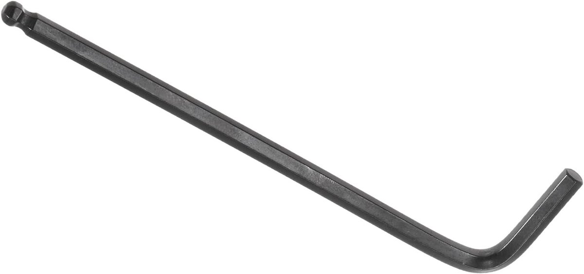 SnelShoppen - L-Handle Inbussleutel 5mm - 126mm Lengte - CR-V L-Vormige Hex Sleutel - Zwart - Ideaal voor Thuisreparaties en Mechanisch Onderhoud - 1-