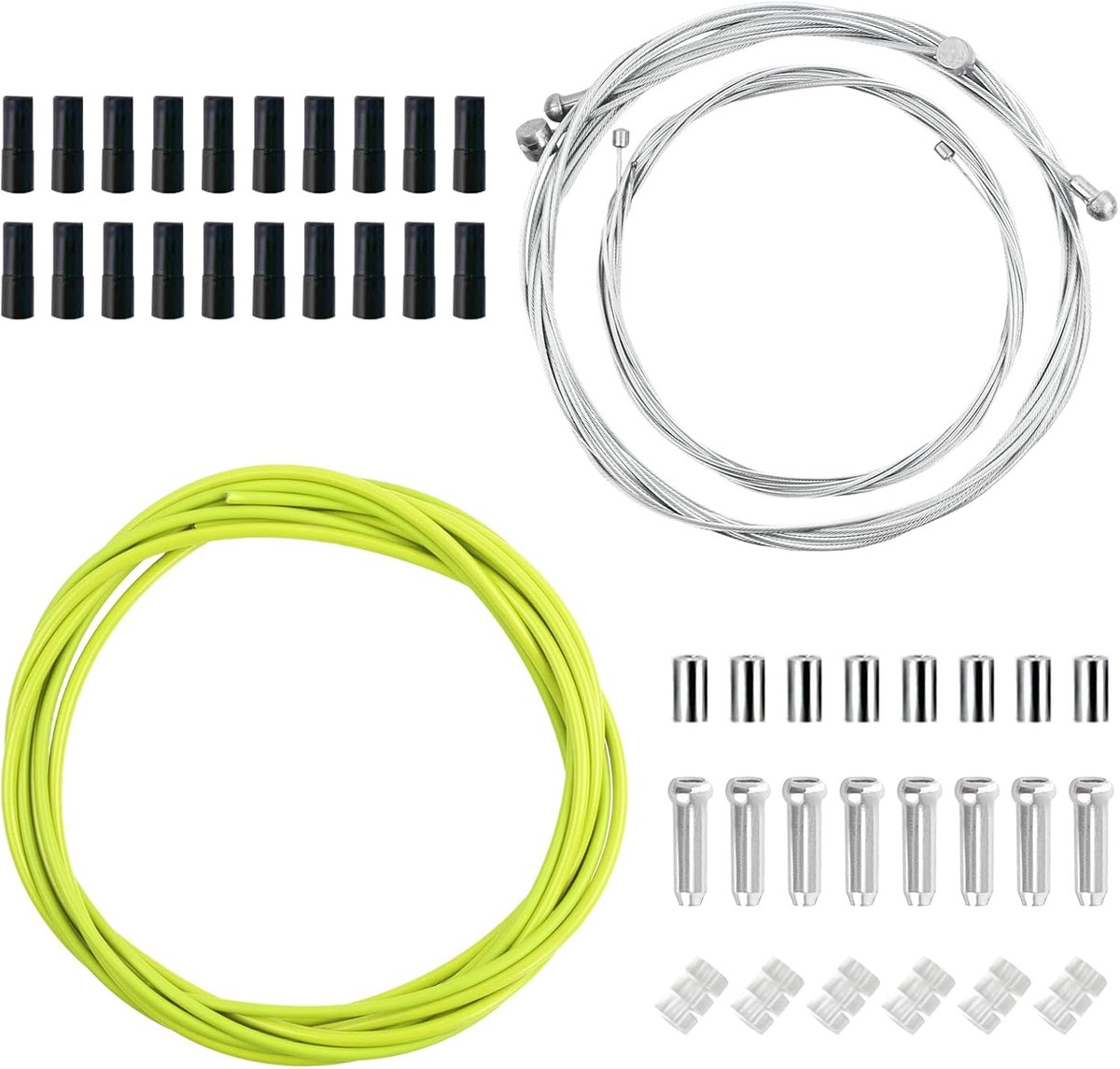 2 Piece Set Universal Brake Cable for Bikes, Bicycle Gear Cable 2.5M/2M, 1.1/1.7M Front and Rear Bicycle Brake Cable - ShopVlot