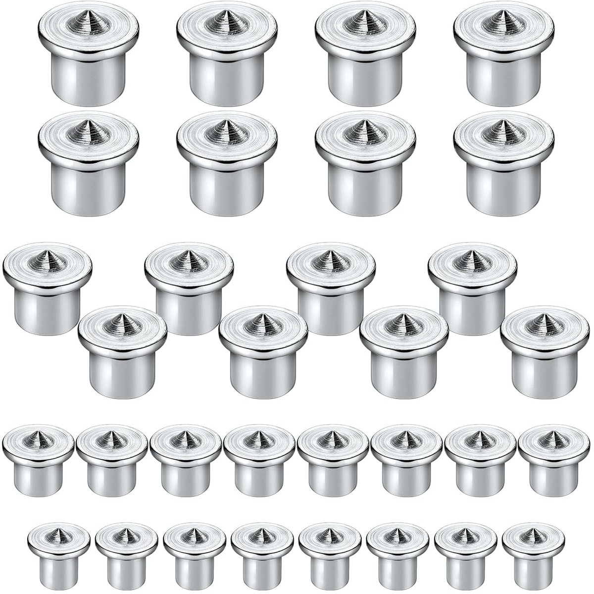SnelShoppen - 32 Stuks Dowel Pin Center Houtbewerking Alignement Tool, 6/8/10/12mm Dowel Center Punt Set voor Precisie Markering en Meubelmontage