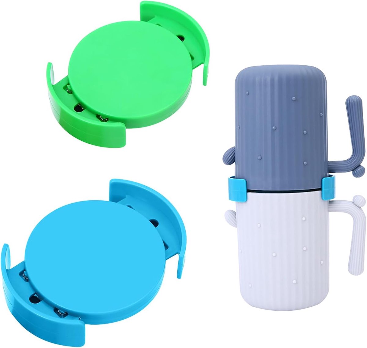 SnelShoppen - Coffee Cup Organizer 2-Pack, Verstelbare Koffiekopjeshouder voor Keuken, Opbergoplossing voor Theekopjes en Koffiekopjes in Groen en Bla