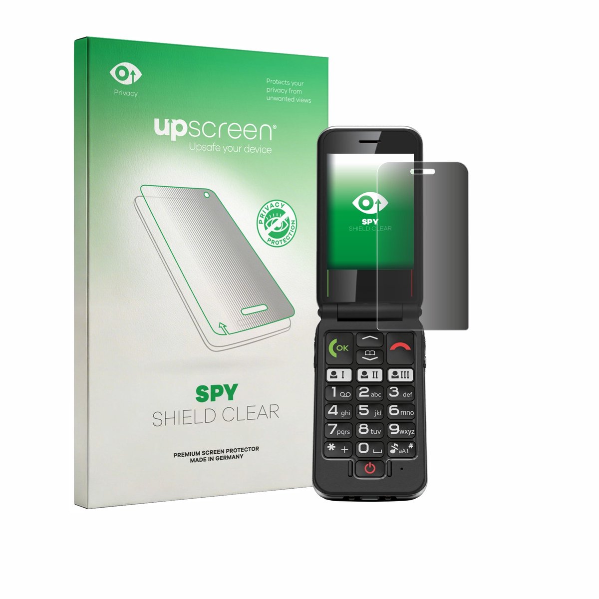 upscreen - privacy screenprotector voor Emporia Joy LTE - Folie Beschermfolie Blauwlichtfilter