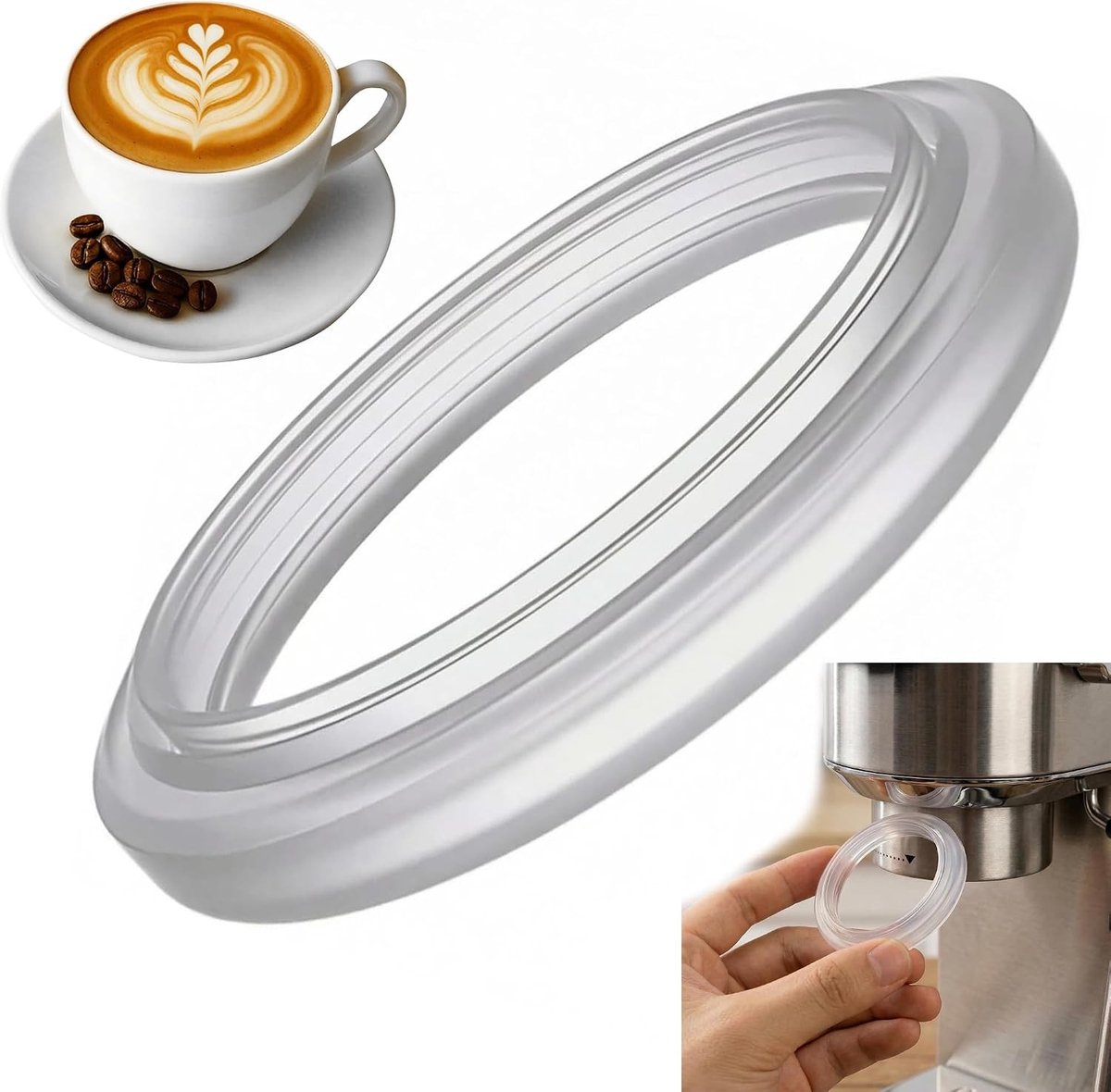 Hittebestendige Siliconen Afdichtring voor Koffiemachines Vervangingsonderdeel voor Espresso en Filterkoffiezetapparaten
