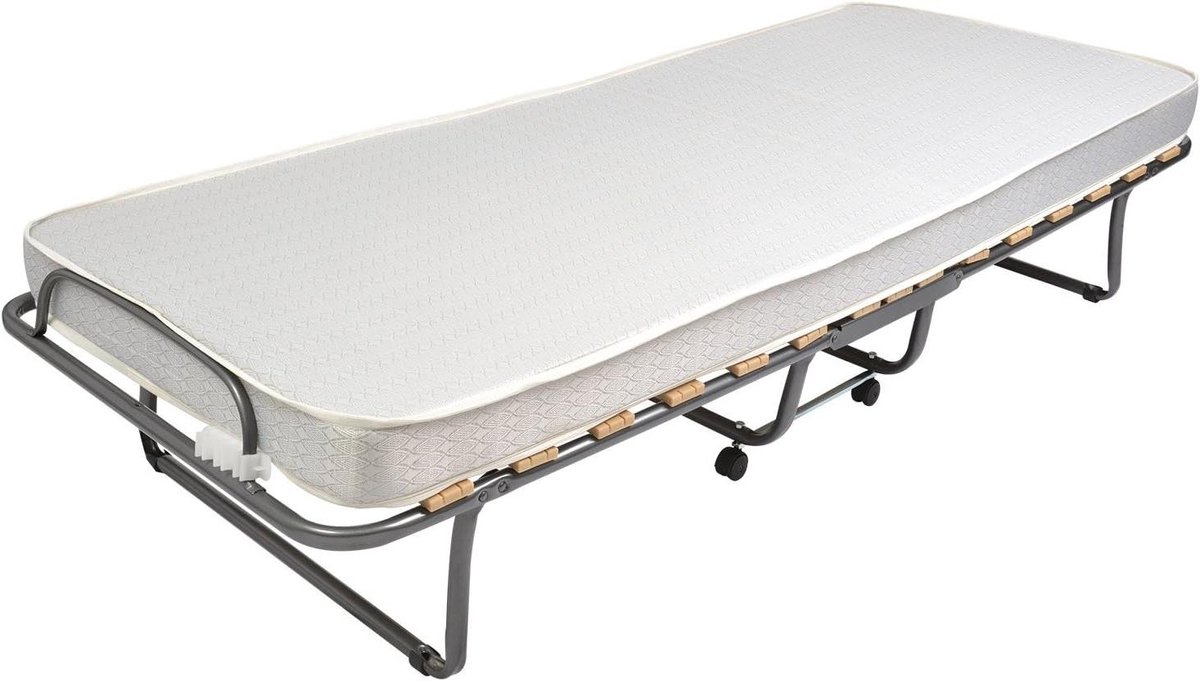 Vouwbed met Matras - Gastenbed Klapbed - Logeren Thuis - Inclusief Beschermhoes - 80x190 cm - Wit