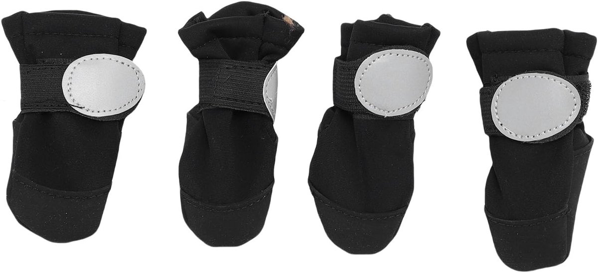 Schoenen met Reflecterende Strips voor sneeuw- en Regenweer, Antislipzool Beschermt Voeten Tegen Modder, Houdt de Pads Droog (4-pack) (M)