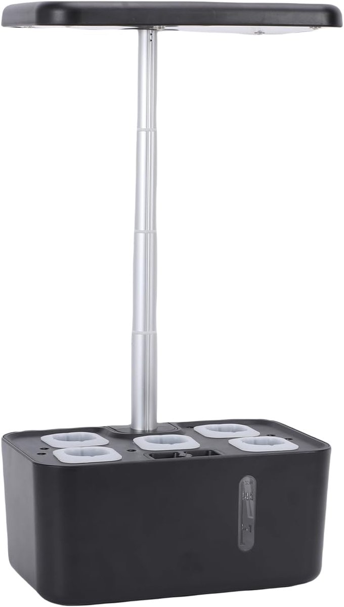 Kweeksysteem voor Binnentuin met 5 Plantpods, Watertank van 1,5 Liter, 10W LED-groeilicht, Automatische Timer voor Tuinieren Thuis (EU-stekker)