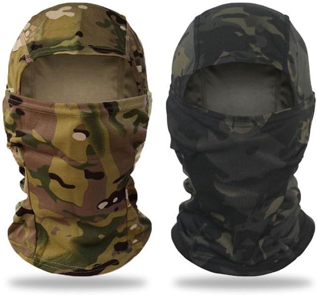 Bivakmuts gezichtsmasker, camouflage, bivakmuts, gezichtsmasker voor mannen, UV-beschermingsmasker, ademend winddicht masker, sjaal hoofdbedekking voor motorfiets, fietsen, hardlopen (camo,
