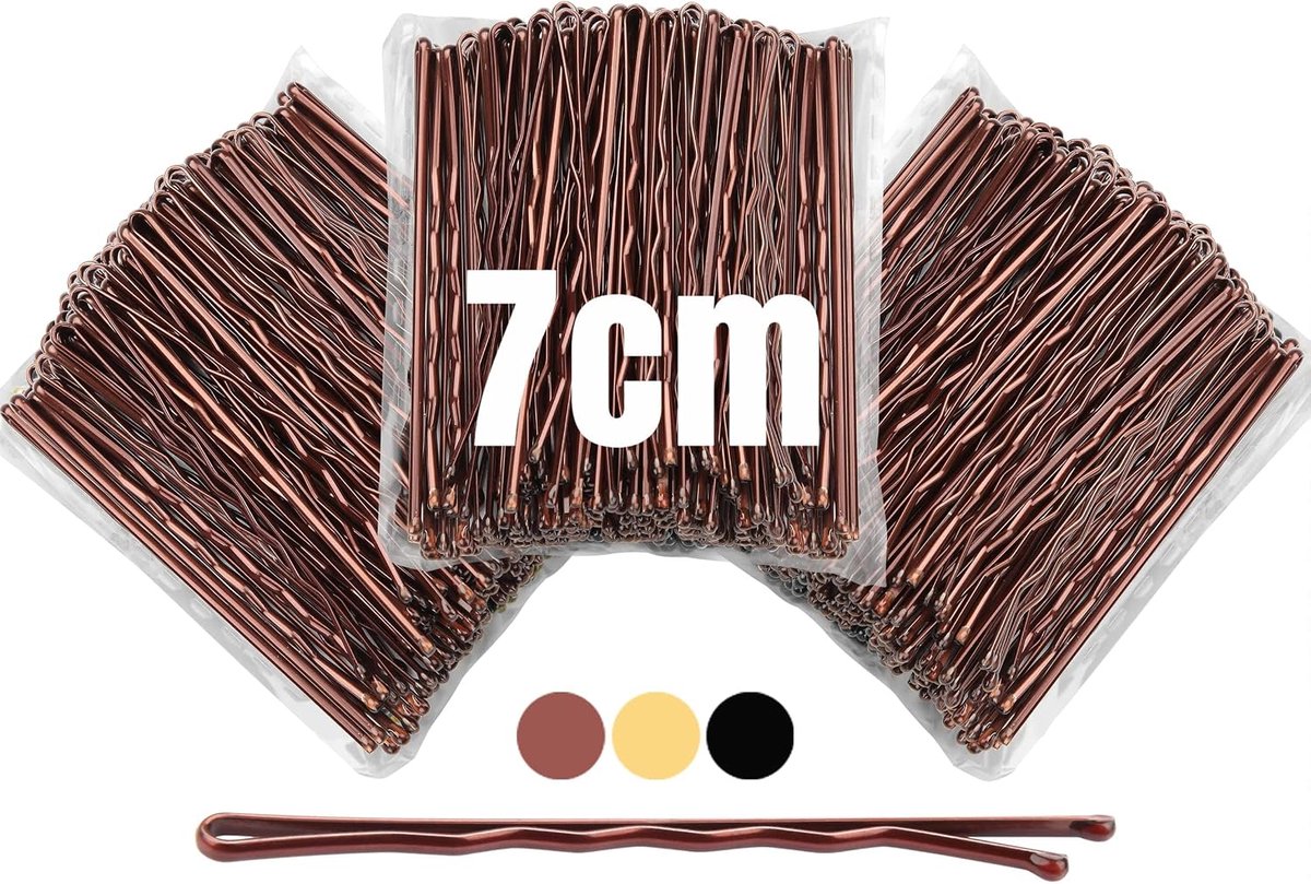 150 stuks Bobby Pins Bruin Haarspeldjes 7cm/6,99cm Haarspelden Lange Kirby Grips voor Vrouwen Meisjes Haaraccessoires Ideaal voor alle types Make-up & Haar Styling