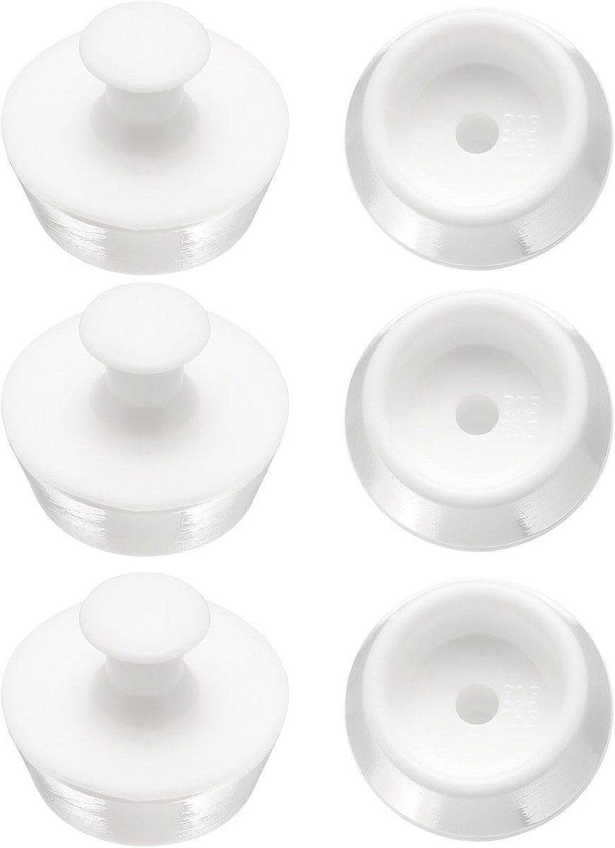 6 stuks afvoerstop, siliconen badstoppers, 28 mm tot 30 mm, keukenspoelafvoerstop met handvat voor wasgoed, gootsteen, douche, wastafel afdekking