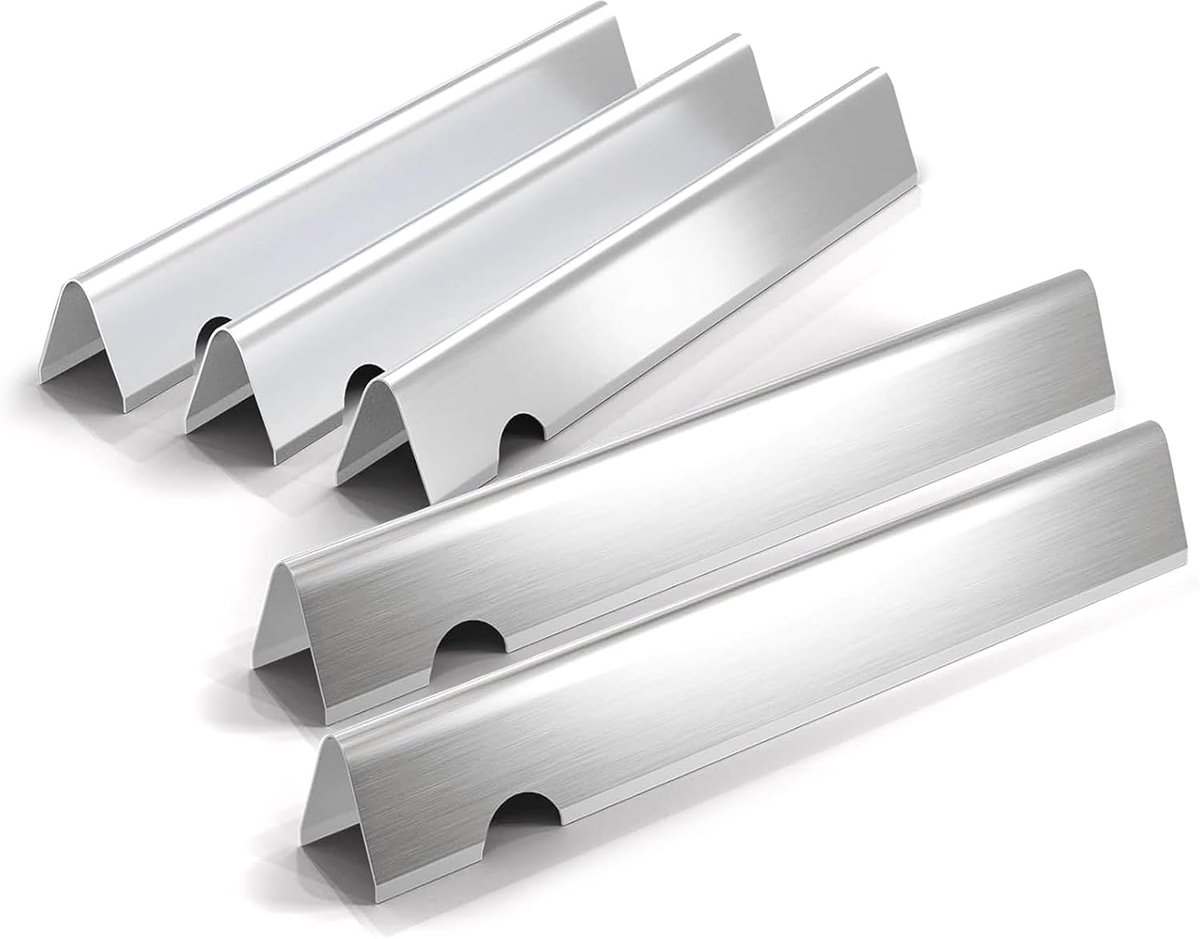 66032 43,4 cm roestvrijstalen flavorizer bars voor Genesis II 210, LX 240, II S-310/335, II E-310/330/335, II LX S/E-340 (2017 en nieuwer) gasgrills, verwarmingsplaten aromaleist voor Weber