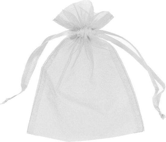 Fako Bijoux® - Sacs Organza - 10x15cm - Blanc - 50 Pièces