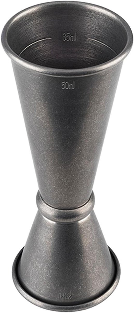 Bar - Barmaatbeker dubbele 2/4 cl, binnen 1/3 cl, hoge kwaliteit, voedselveilig, cocktail jigger, roestvrij staal antiek