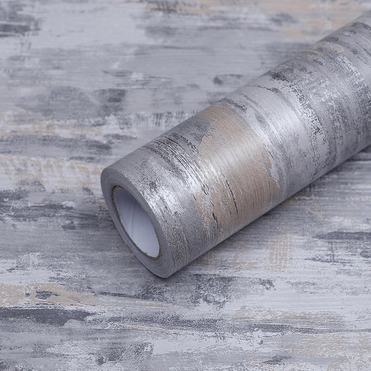 Behang, zelfklevend, betonlook, 3D-effect, zelfklevend behang, beton, muurmeubelsticker, grijze plakfolie, mat behang, betonlook, modern, kantoor, slaapkamer, 40 cm x 10 m