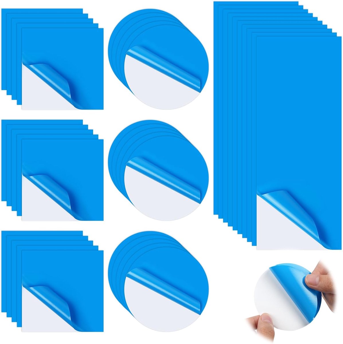40 stuks vinyl reparatiepleisters, zelfklevende pvc-zwembadreparatiepleisters, reparatieset voor opblaasbare zwembadpatches voor hot tubs, opblaasbare spa's (15 vierkanten + 15 cirkels + 10