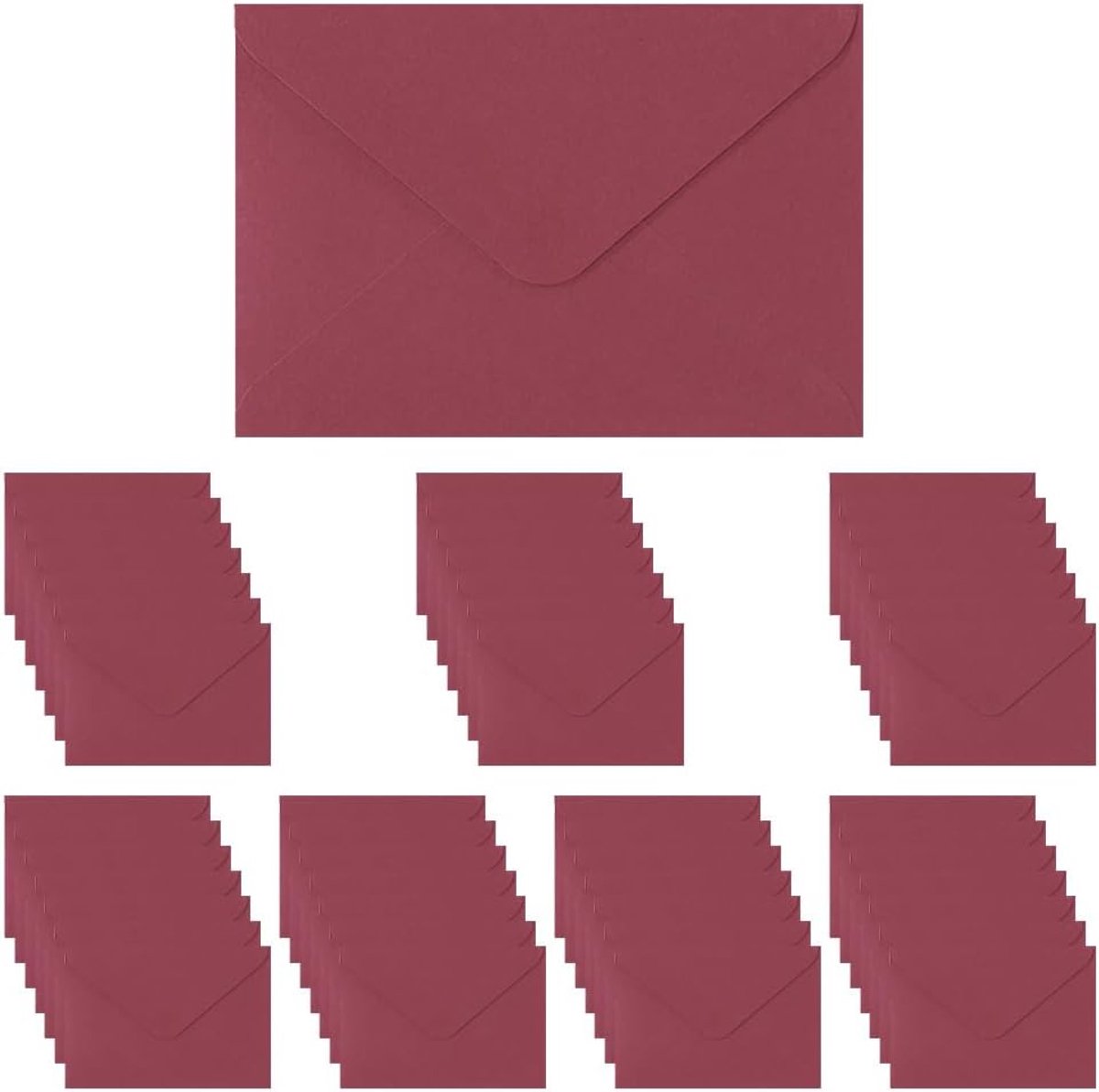 Mini Enveloppen - 50 Pakjes 15.5 x 10.5cm Bourgogne Enveloppen Vouwen, Kleine Enveloppen, Gebruikt voor Geschenken, Wenskaarten, Bruiloften, Zaken, Uitnodigingen (Kaarten Niet Inbegrepen)