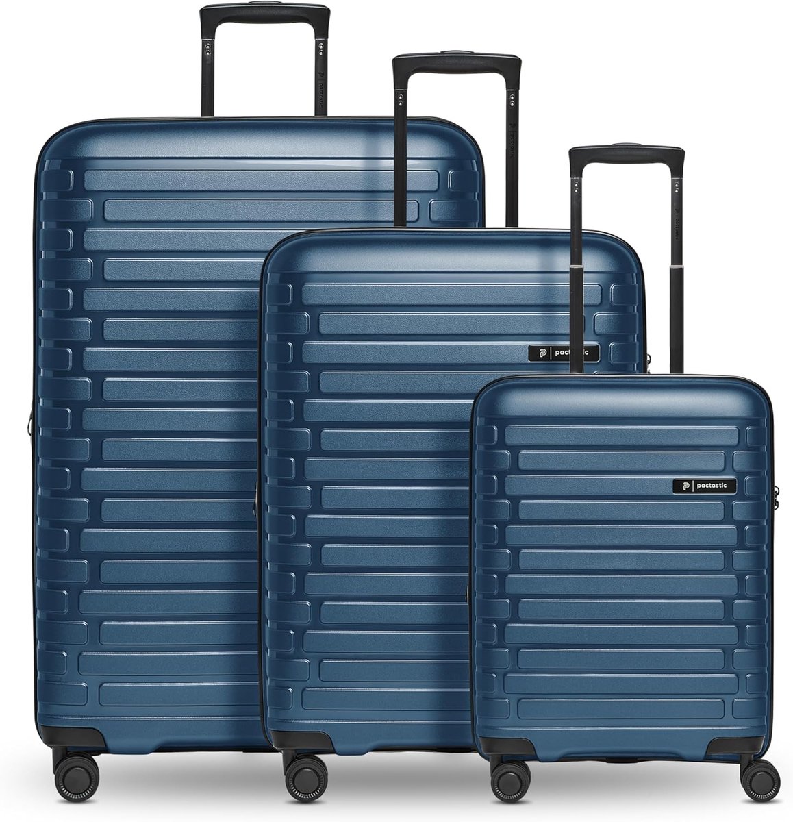 Harde reiskoffer 75 cm - marineblauw metallic - veel opbergruimte - ideaal voor lange reizen - ShopVlot