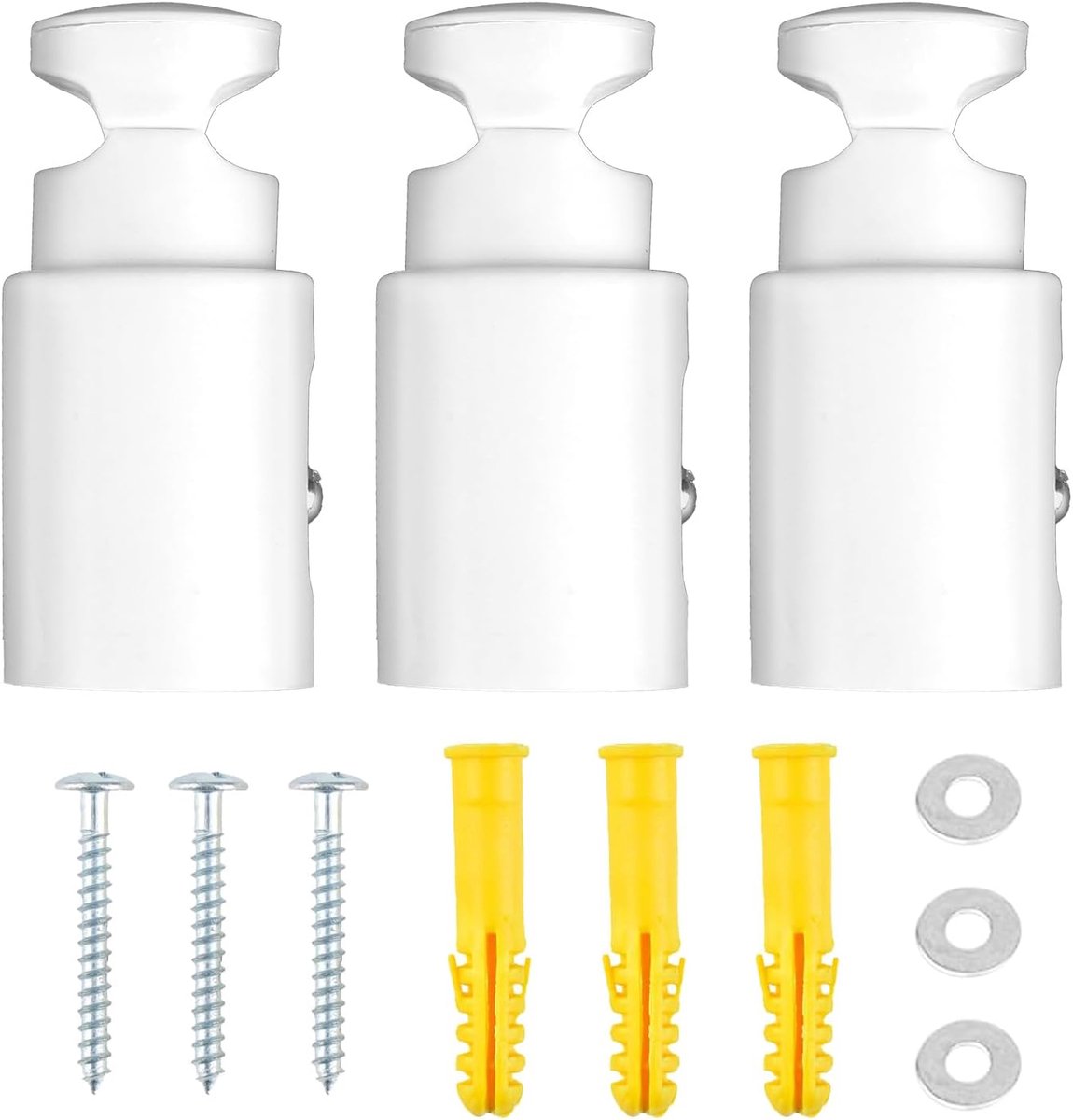 3 stuks handdoekdrogers, handdoekdrogerhouder, handdoekdrogerset, wandbevestigingsset voor handdoekdrogers, geschikt voor rechte en gebogen sanitaire radiatoren