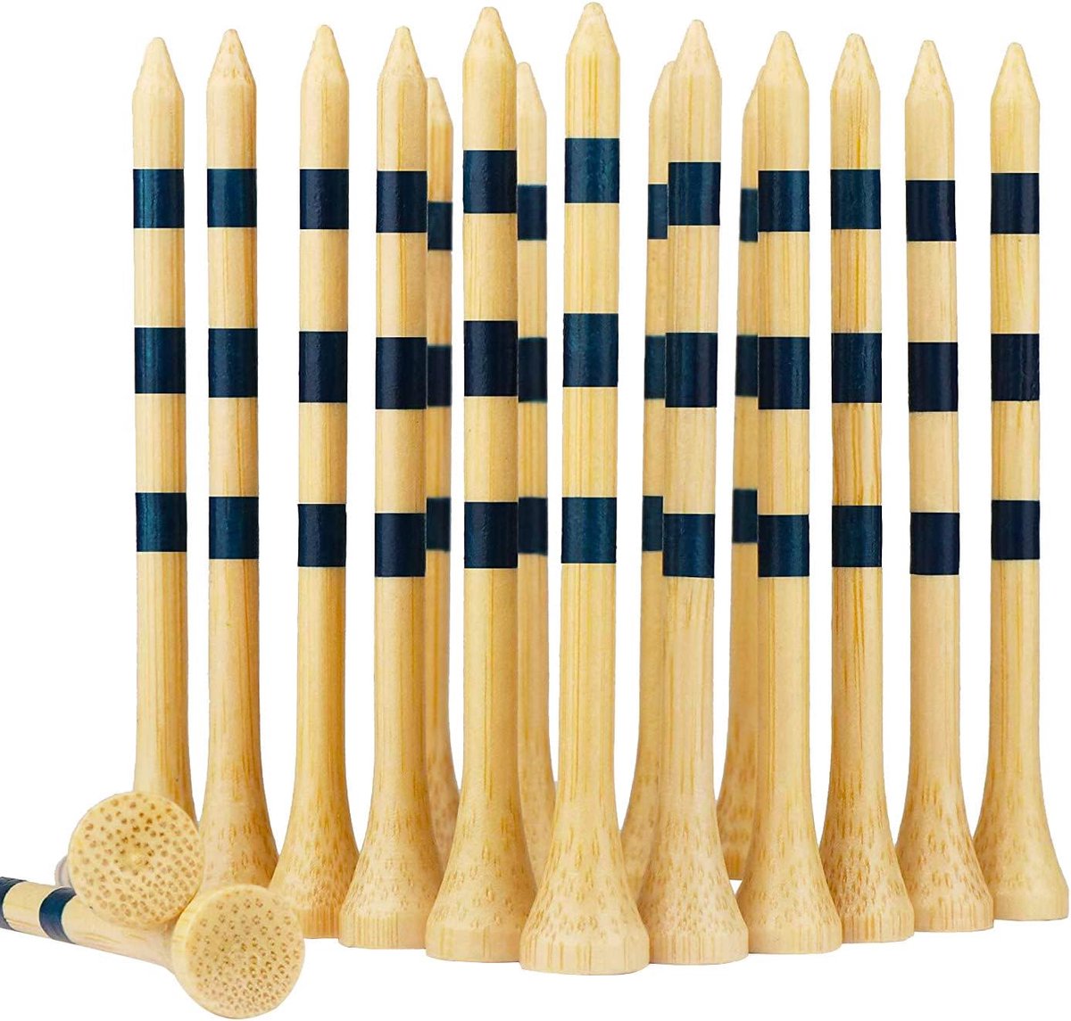 Tees hout, bamboe golfthee, geel