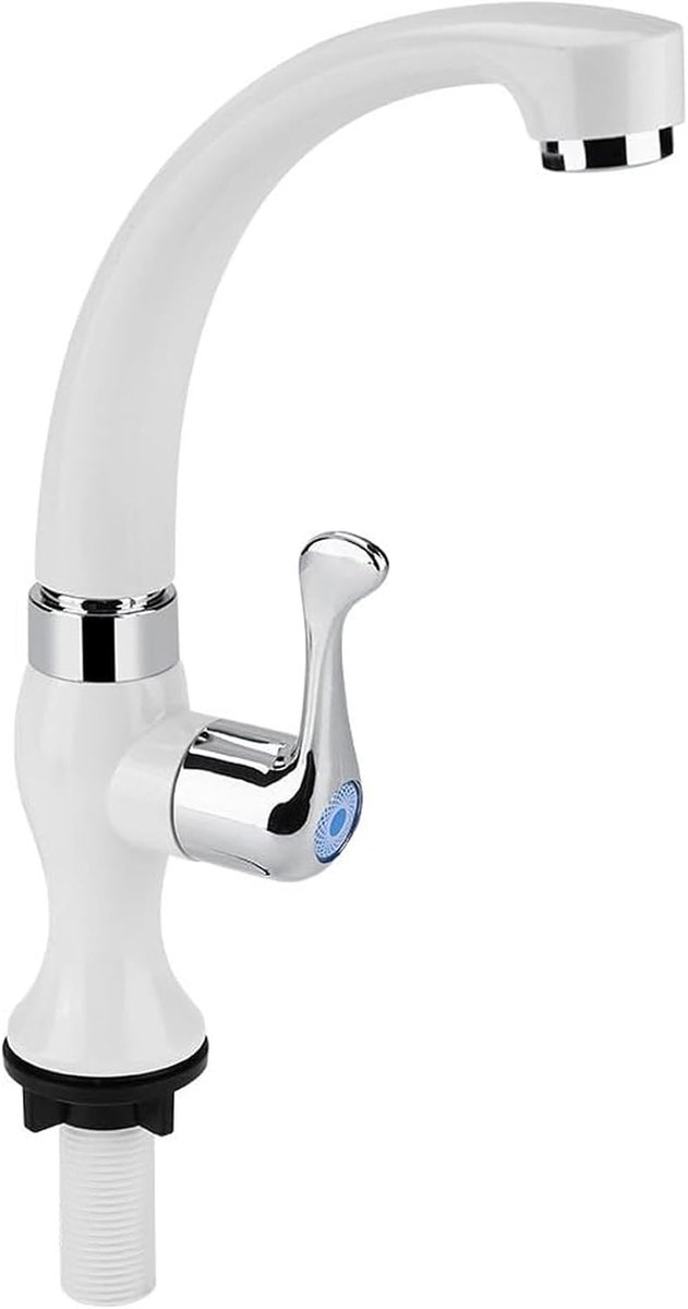 Water Gootsteen Kraan, Enkele Handgreep Een Gat Hoge Boog Kraan Hendel Keukenkranen Commerciële Draaibare Kleine Moderne Rv Prep Kraan G1 2in Zonder Slang Voor Huis Tuin Buiten(Staart handvat)