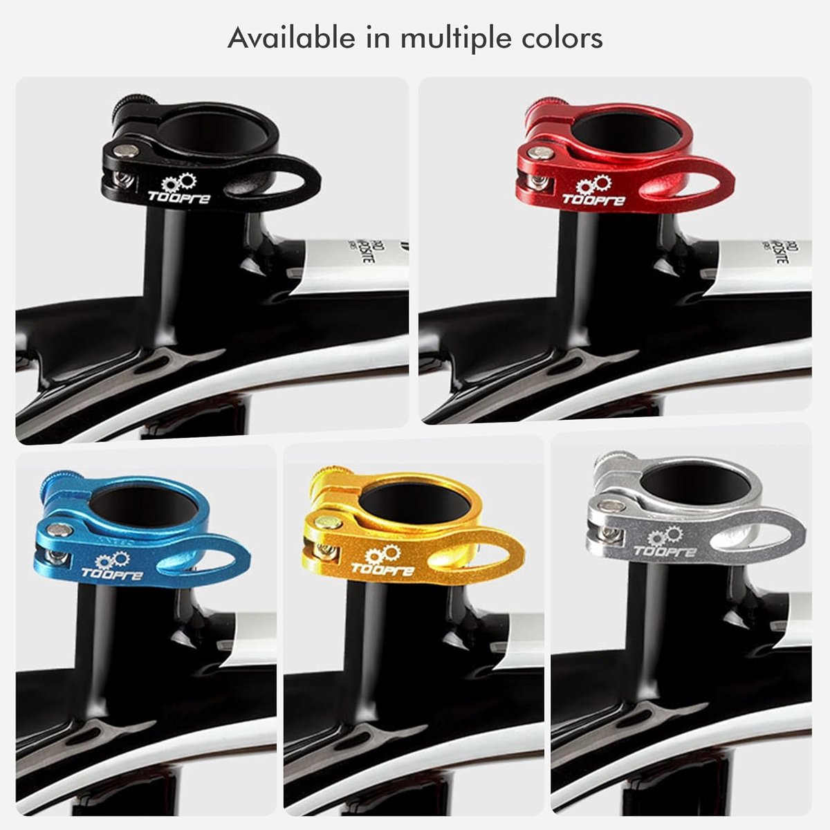 Fiets zadelklem 31.8mm - lichtgewicht aluminium - snelle ontgrendeling - verbeterde houding - ShopVlot