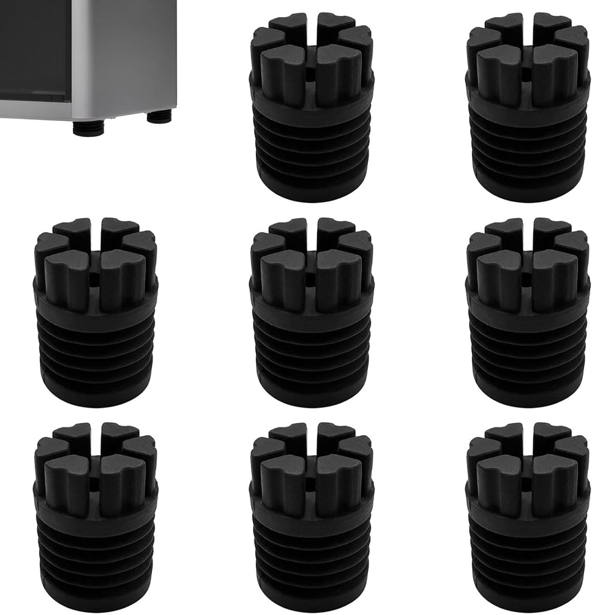 Anti-vibratievoetjes van siliconen voor 3D-printers – 8 stuks schokdempers voor stabiele prints, vermindert geluid en trillingen, ideaal voor 3D-print accessoires