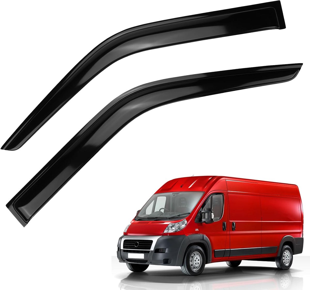 Wind arrester voor Fiat Ducato 2006-2024 - 2 stuks raam bescherming - eenvoudig te installeren - ShopVlot