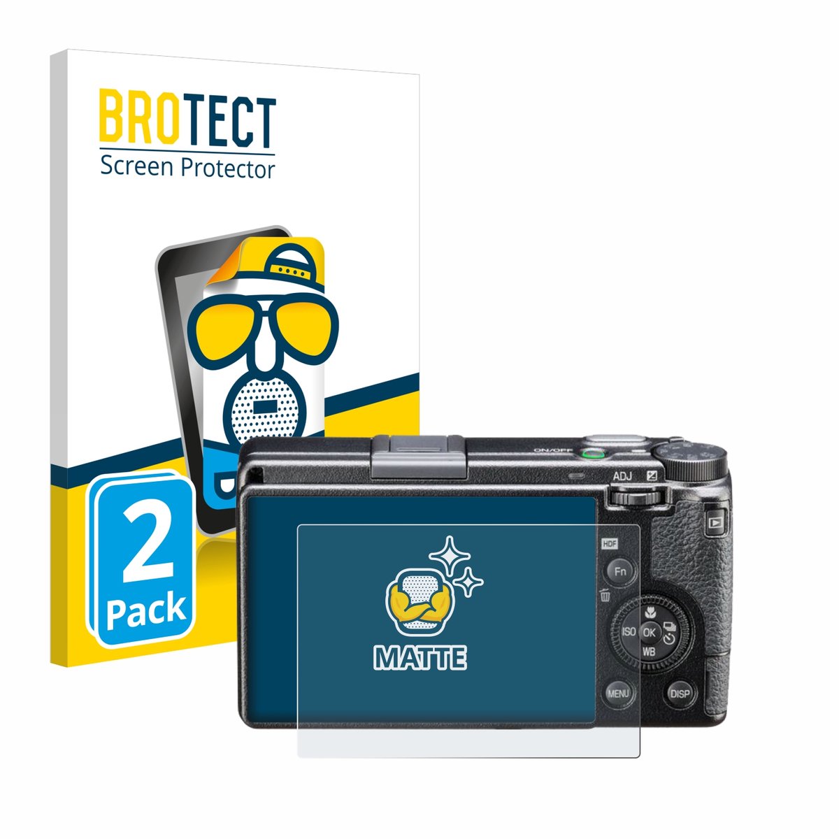 BROTECT - Screenprotector voor Ricoh GR IIIx HDF - Folie Beschermfolie matte 2 Stuks
