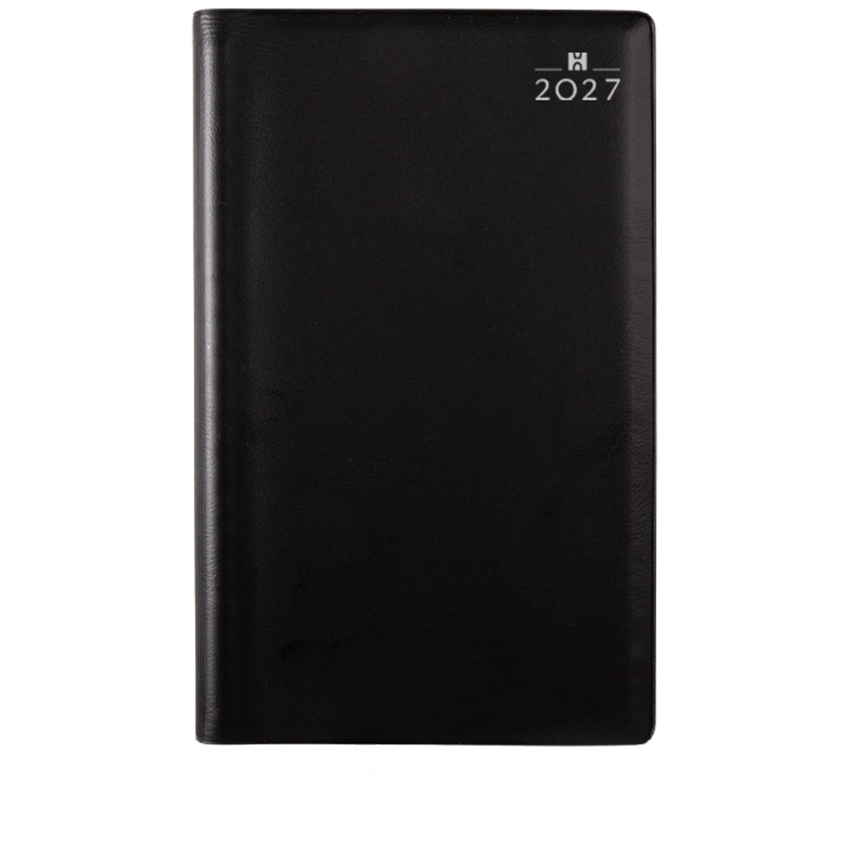 Castelli - Zakagenda H37 Milano 2027 - in omslag zwart - 1 week over 2 pagina's - formaat 8.9x15.3 cm - wit papier - met spiraalbinding - Nederlandstalig - Made in Italy - ingestoken in pvc omslag