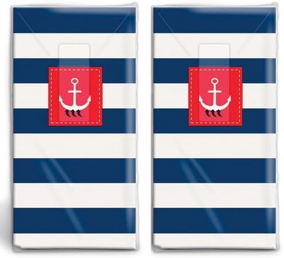Zakdoeken Zomer Maritiem - Papieren Zakdoekjes - Hygiënisch Gebruik - Duitse Kwaliteit - 22 x 21 cm - Gestreept