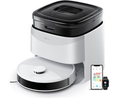 LEFANT M3L - Robotstofzuiger met dweilfunctie en automatisch leegstation - 12.000 Pa zuigkracht - Alles-in-één station - Automatisch dweilen en drogen - App-bediening - Voor dierenhaar