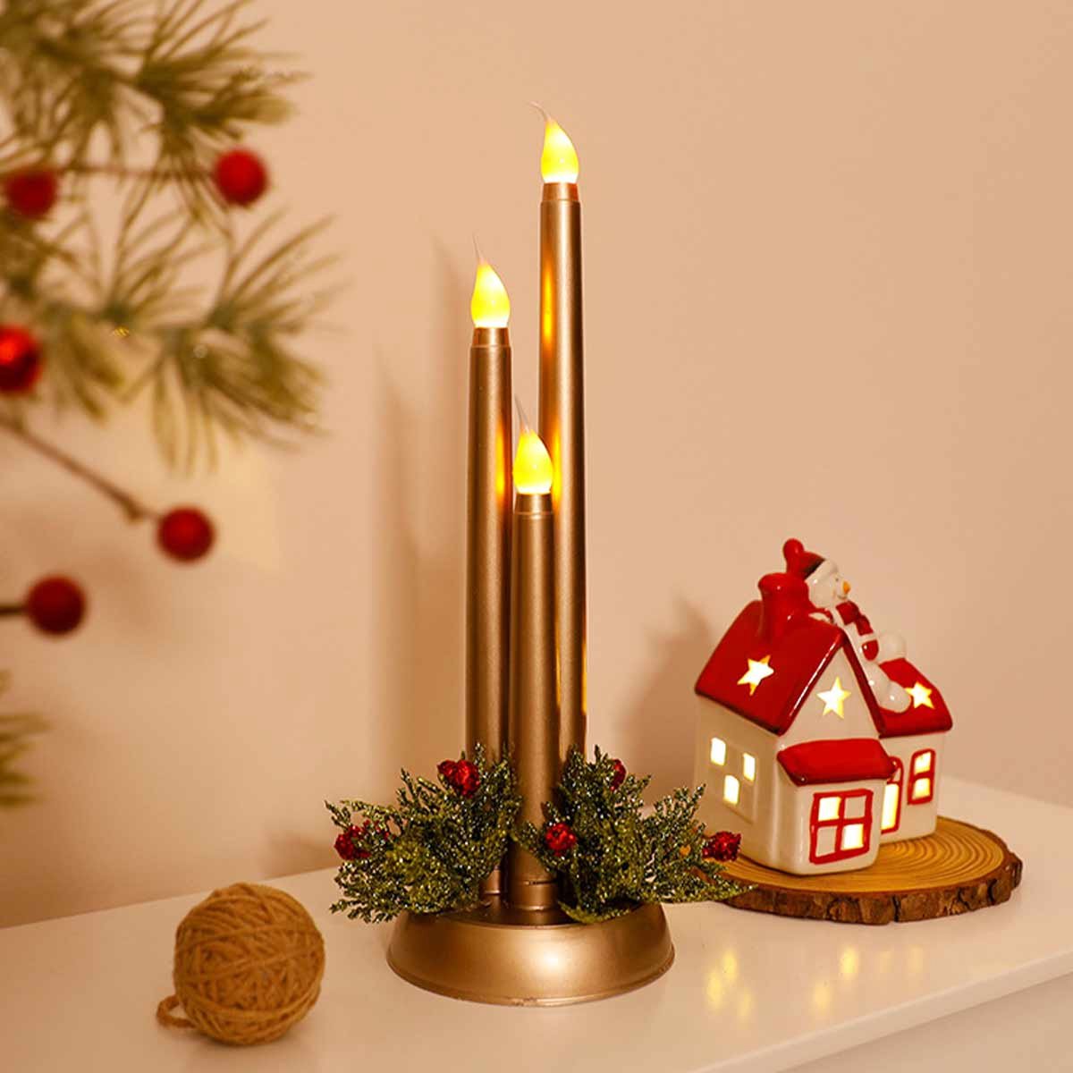 Meedeer LED Kaarsen-Realistische flikkerende-Vlamloze kaarsen-Elektronisch Kunstkaars-Voor thuis-Avond-Feest-Bruiloft-Feest-Kerstmis