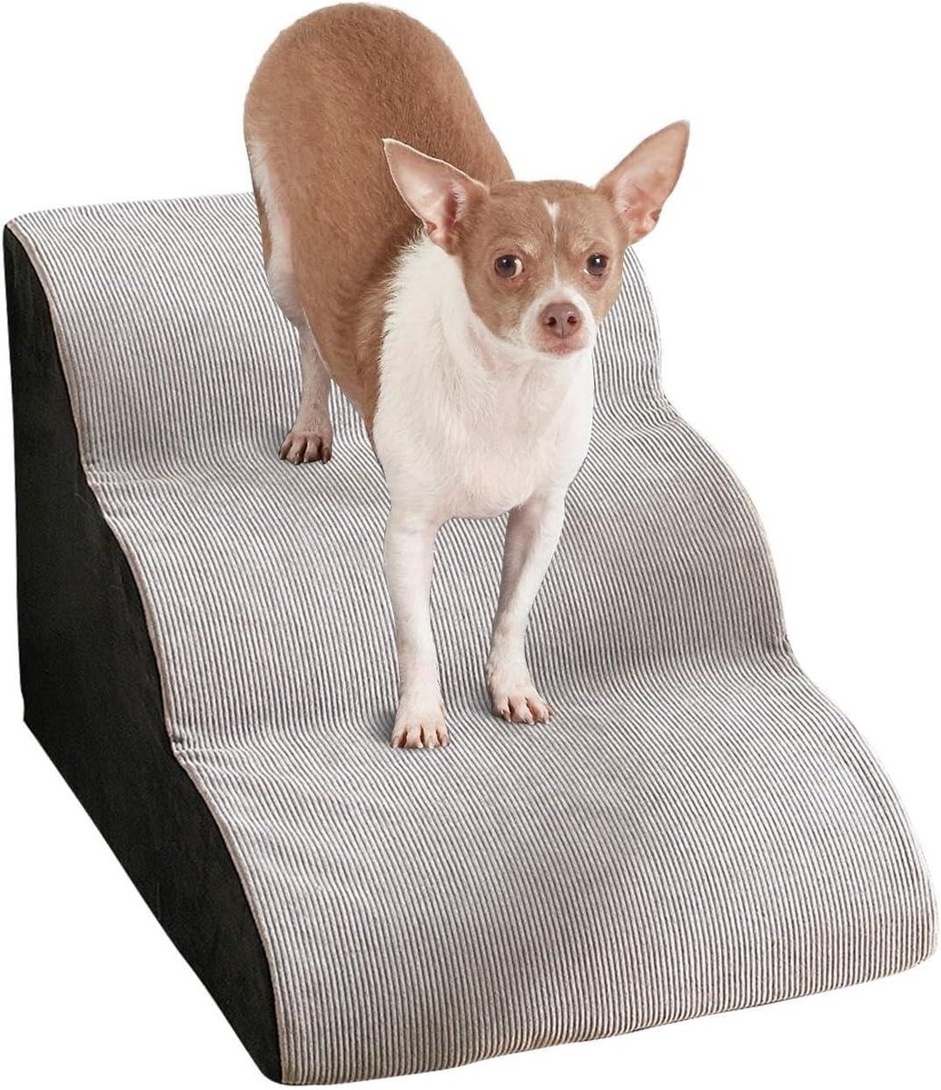 Honden Trappen - Huisdier Ladder - Honden Trainen - Hoge Dichtheid Spons - 40 x 55 x 35 cm - Grijs