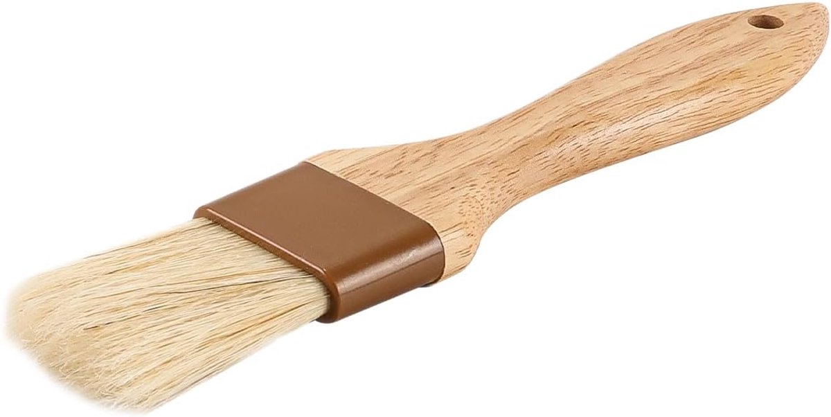 SnelShoppen - 2pcs Houten Handgreep Oliekwast, Voedsel Boterkwast voor Saus, Eiersmeer en Marinade, Keuken Accessoires, 2.5cm en 4cm