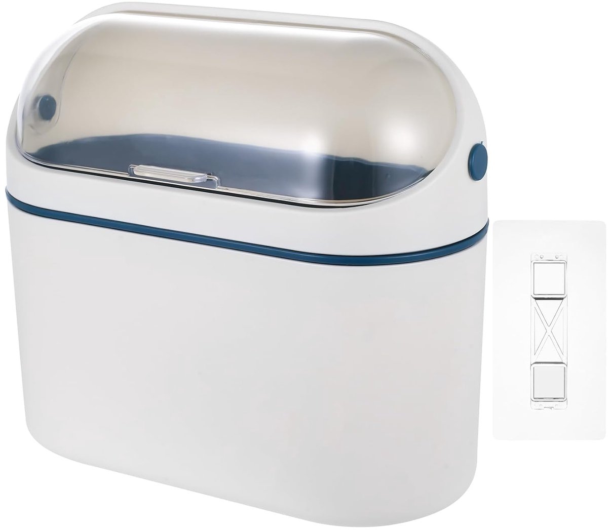 SnelShoppen - Keukenafvalbak 4 Liter met Deksel, Plastic Afvalemmer voor Wandmontage, Ideaal voor Keuken, Camping, RV, Kast en Tafel