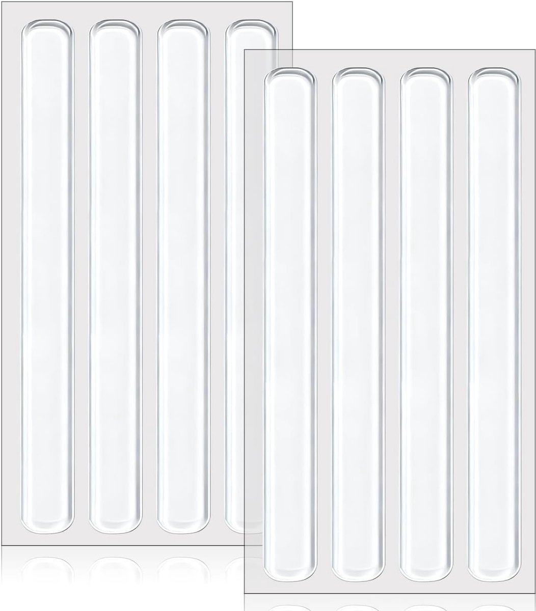 SnelShoppen - 8 Stuks Meubelstoppers, Zelfklevende Wandbeschermers 150×15×2mm, Transparante Rubber Pads voor Deuren, Meubels, Lades en Kasten