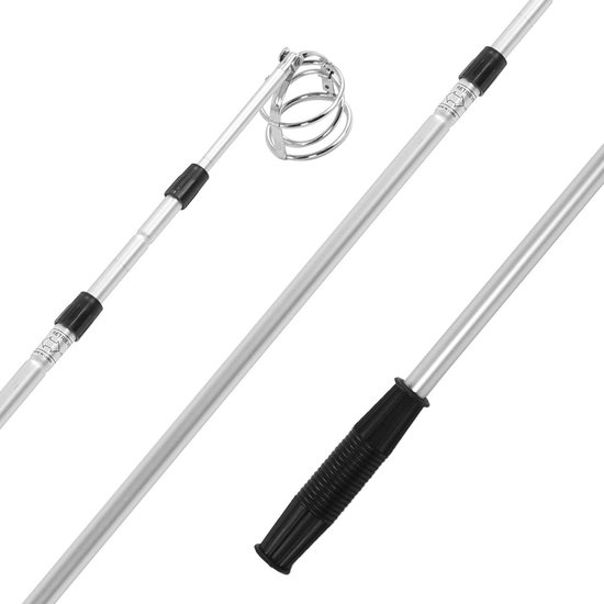 Golfbal Retriever - Golfbal Collector - Bal Verzamelen - Telescopisch Verstelbaar - Tot 278 cm - Zilver — afbeelding 2