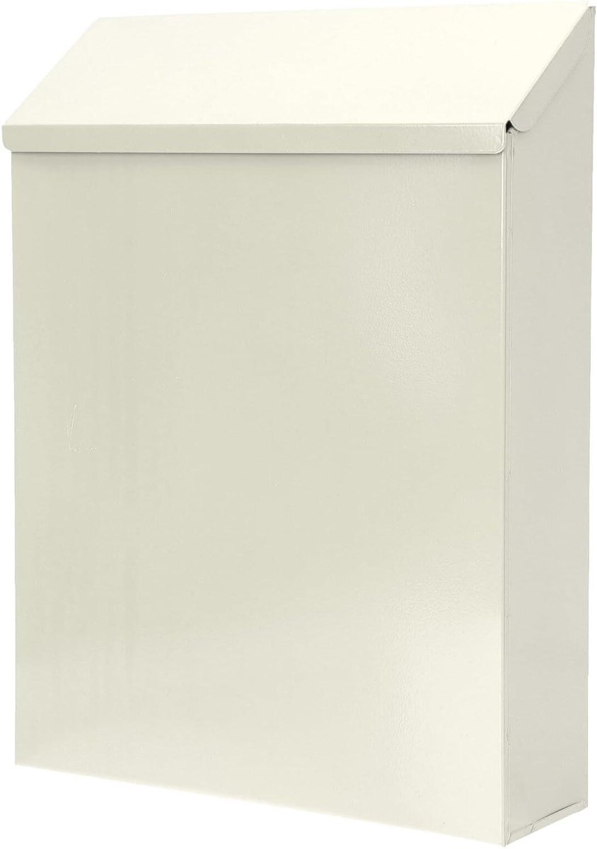 Metalen Brievenbus - Postcontainer Muur - Post Ontvangen - Europees Design - 29.5x21.8x6 cm - Beige