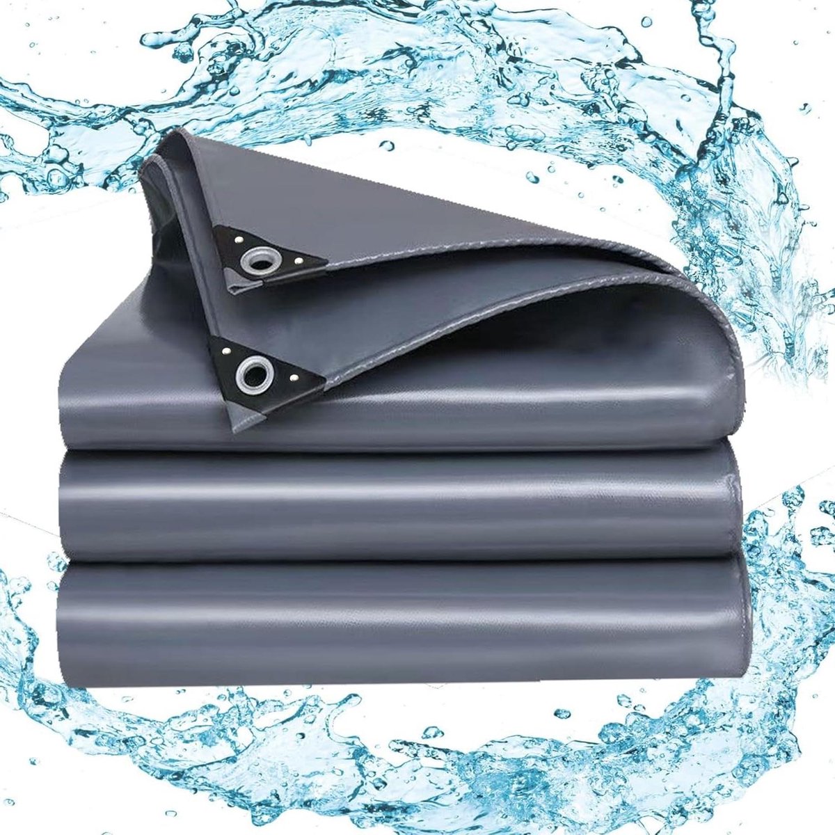 Waterdicht Dekzeil - Tarp Grondzeil - Buiten Beschermen - Scheurvast PVC - 2x13 m - Grijs