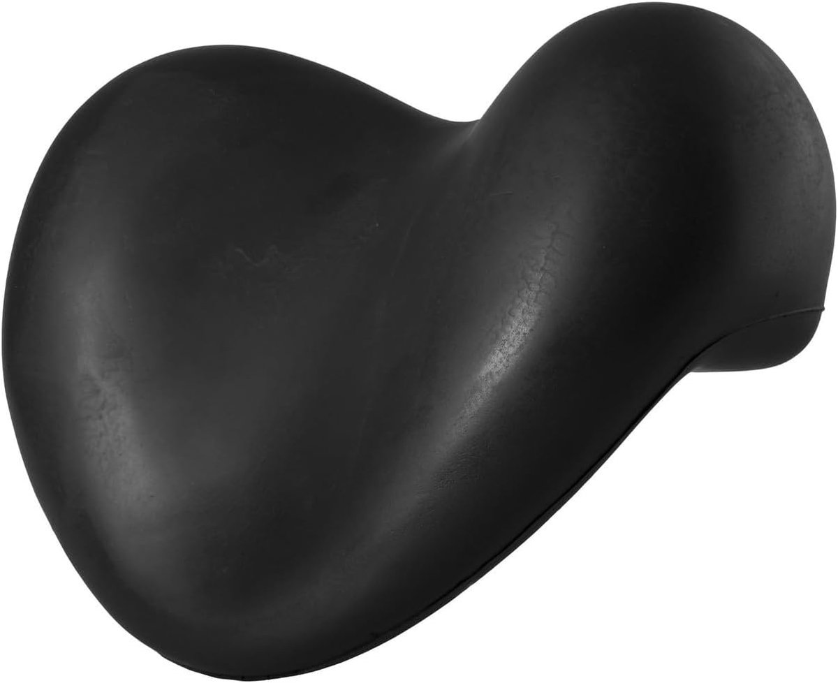 SnelShoppen - Luxe badkussen met antislip design, ergonomische neksteun, eenvoudig te reinigen materiaal, zwart, 24 x 21 cm, perfect voor ontspanning