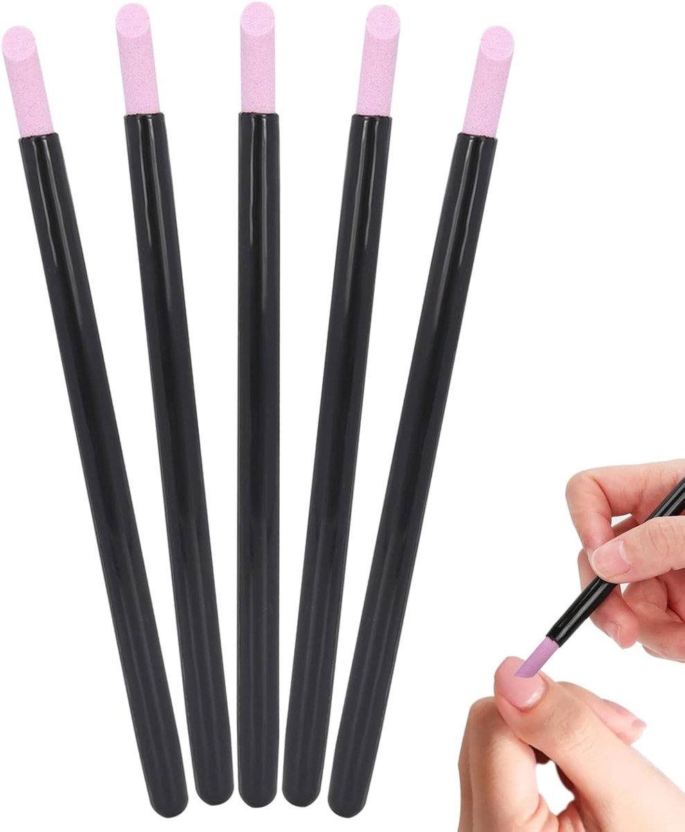 Nagelpen 5 stuks - Lichtgewicht kwarts - Exfoliërende nagelkunst - Veilig en snel gebruik - ShopVlot
