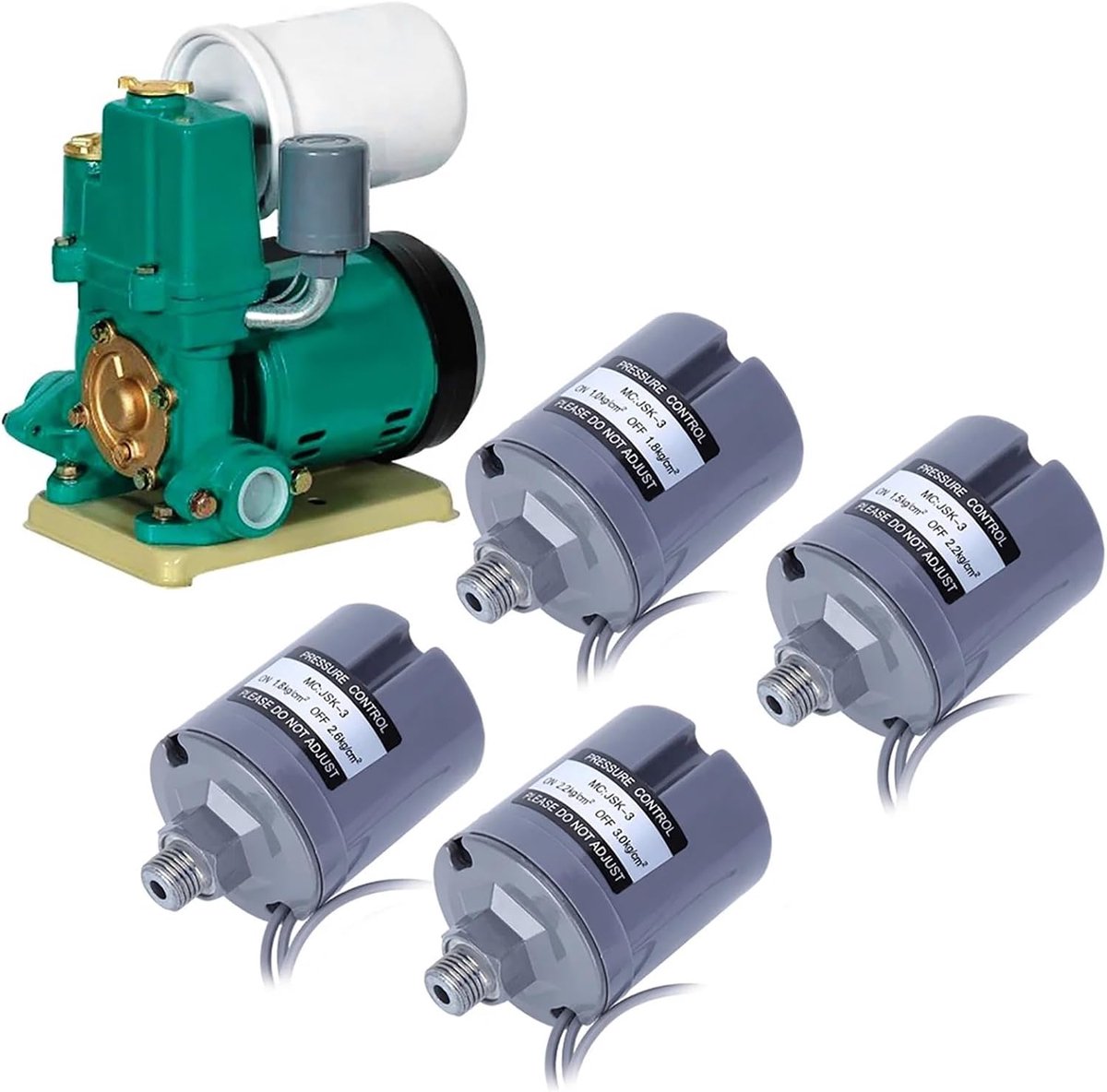 Waterdrukschakelaar - Pompcontroller Elektronisch - Automatische Waterpomp - Verzilverd Contactpunt - 12.5 mm G1/4 - Niet gespecificeerd