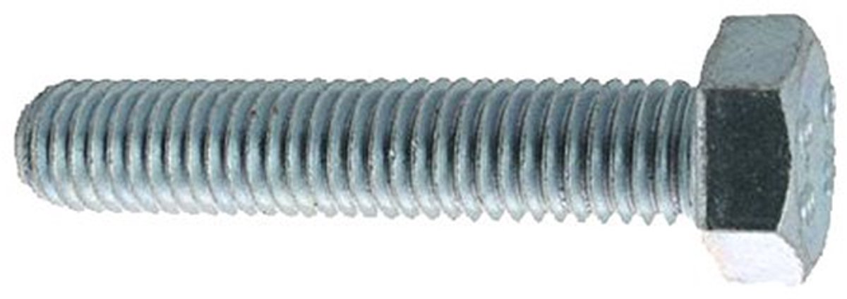 Zeskantbouten - Metaalschroeven Bouten - Bevestigen van materialen - Gegalvaniseerd staal 8.8 - 10x30 mm - Wit