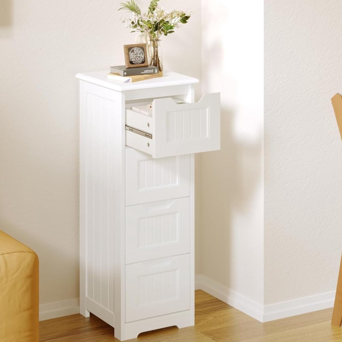 Zavio® Badkamer Kastje – Badkamer Opbergkast – Staande Badkamerkast - Wit