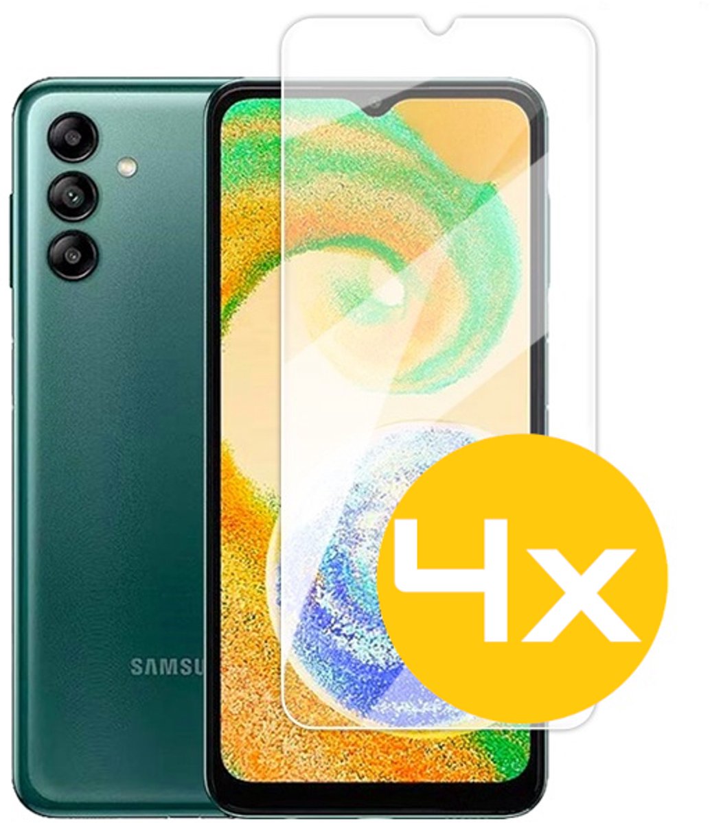 Screenprotector Geschikt Voor Samsung Galaxy A04s - Glasplaat - Tempered Glass - 4 Stuks