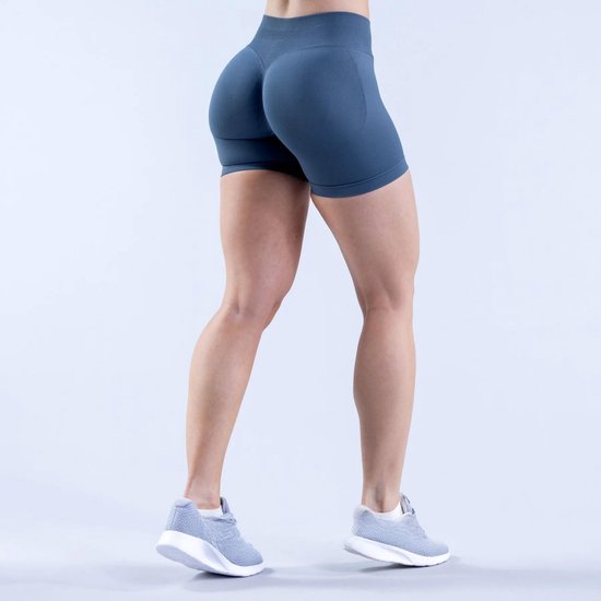Yoga-short - M - Bovenwijdte 75-80cm - Heupwijdte 99-104cm - Lengte 30cm - Fitness-short met liftend effect - Sportshort - Short met hoge taille voor dames - Zacht & comfortabel - Zeer rekbaar en sneldrogend - Nauwsluitend — afbeelding 2